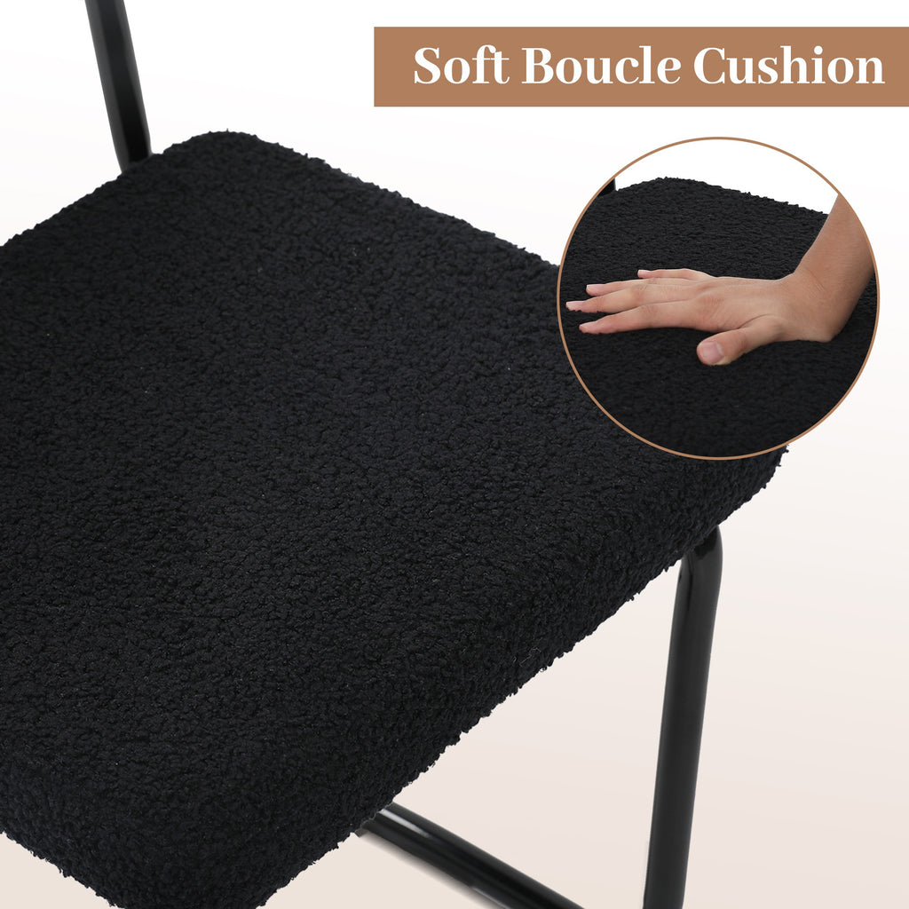 Retro Rattan Dining Chairs, Set Of 2\u002F4, Classic Boho Style Cantilever Kitchen Or Desk Chairs