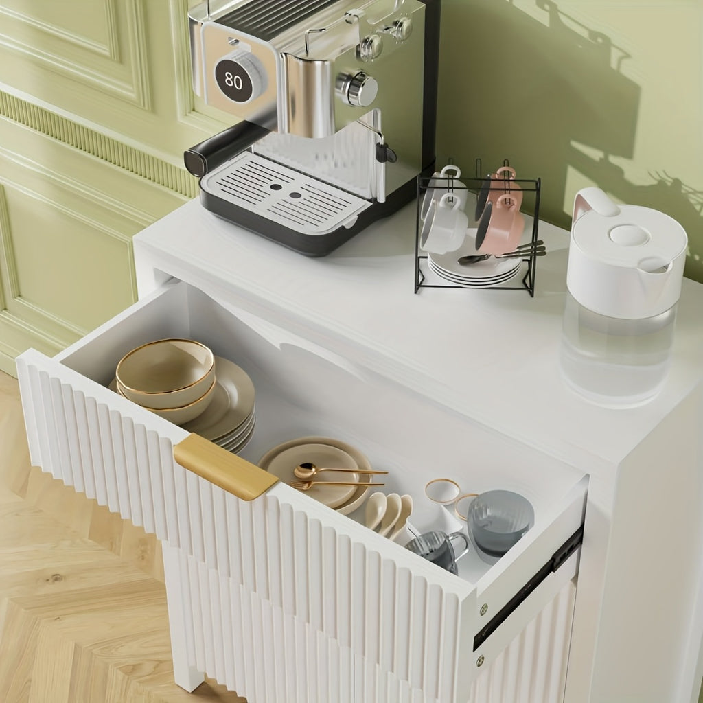 28in Sideboard Buffet Cabinet Sturdy 28in Sideboard Buffet Cabinet with Adjustable Shelves & Drawers