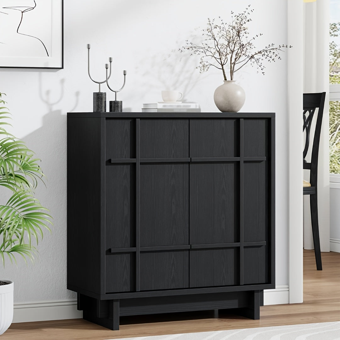 Modern Multi-Functional Sideboard Buffet Cabinet with Adjustable Shelves & Elevated Legs