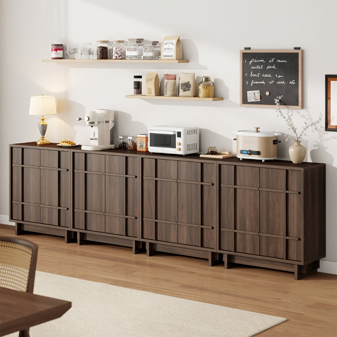 Modern Multi-Functional Sideboard Buffet Cabinet with Adjustable Shelves & Elevated Legs