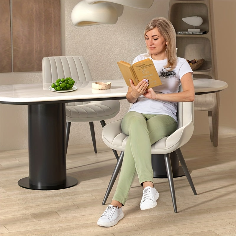 Modern Dining Chairs Set Of 2\u002F4! Comfy Dining Room Chairs Reception Chair with Thick Cushions