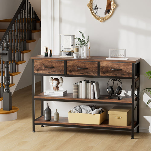 3-Tier Console Table with Charging Station