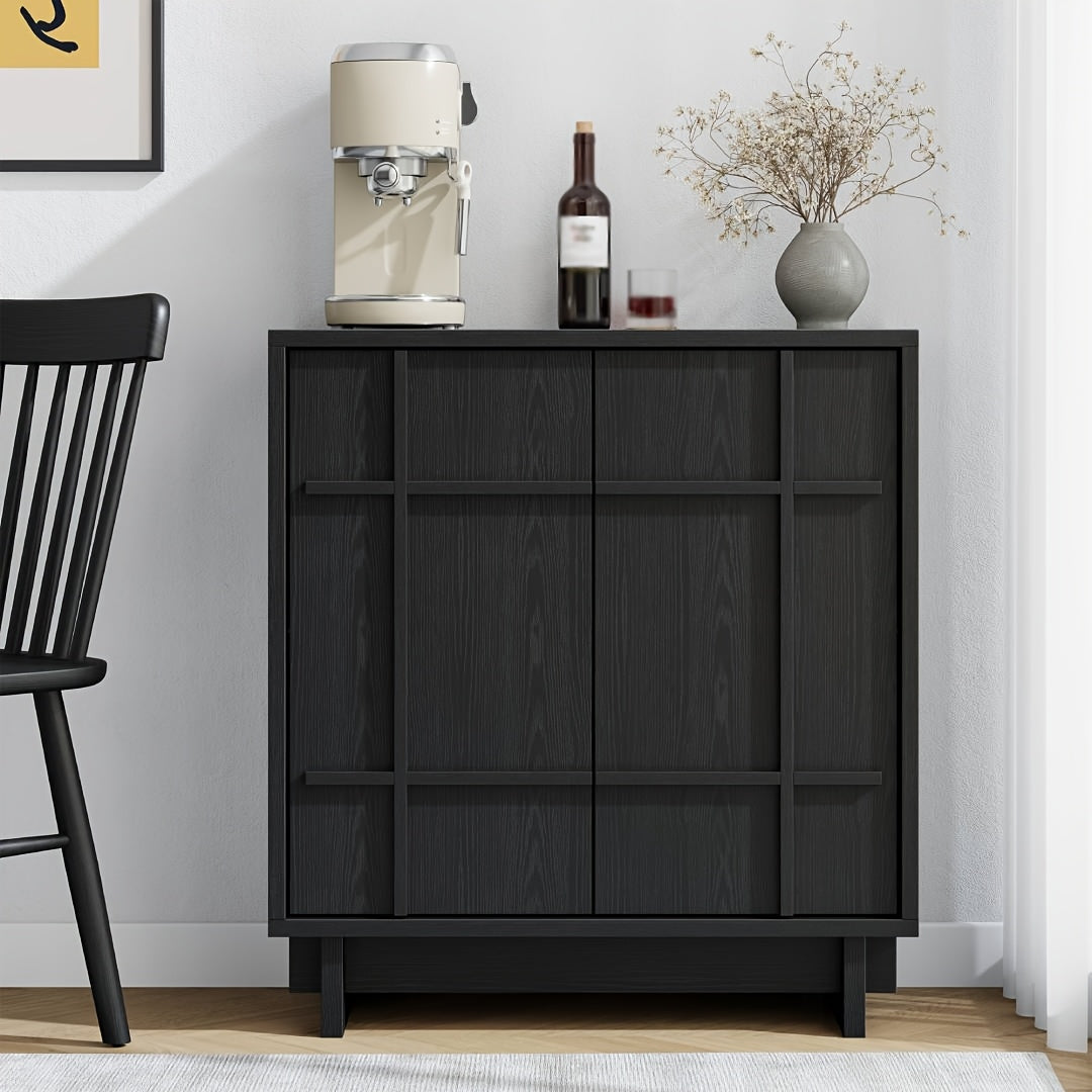 Modern Multi-Functional Sideboard Buffet Cabinet with Adjustable Shelves & Elevated Legs