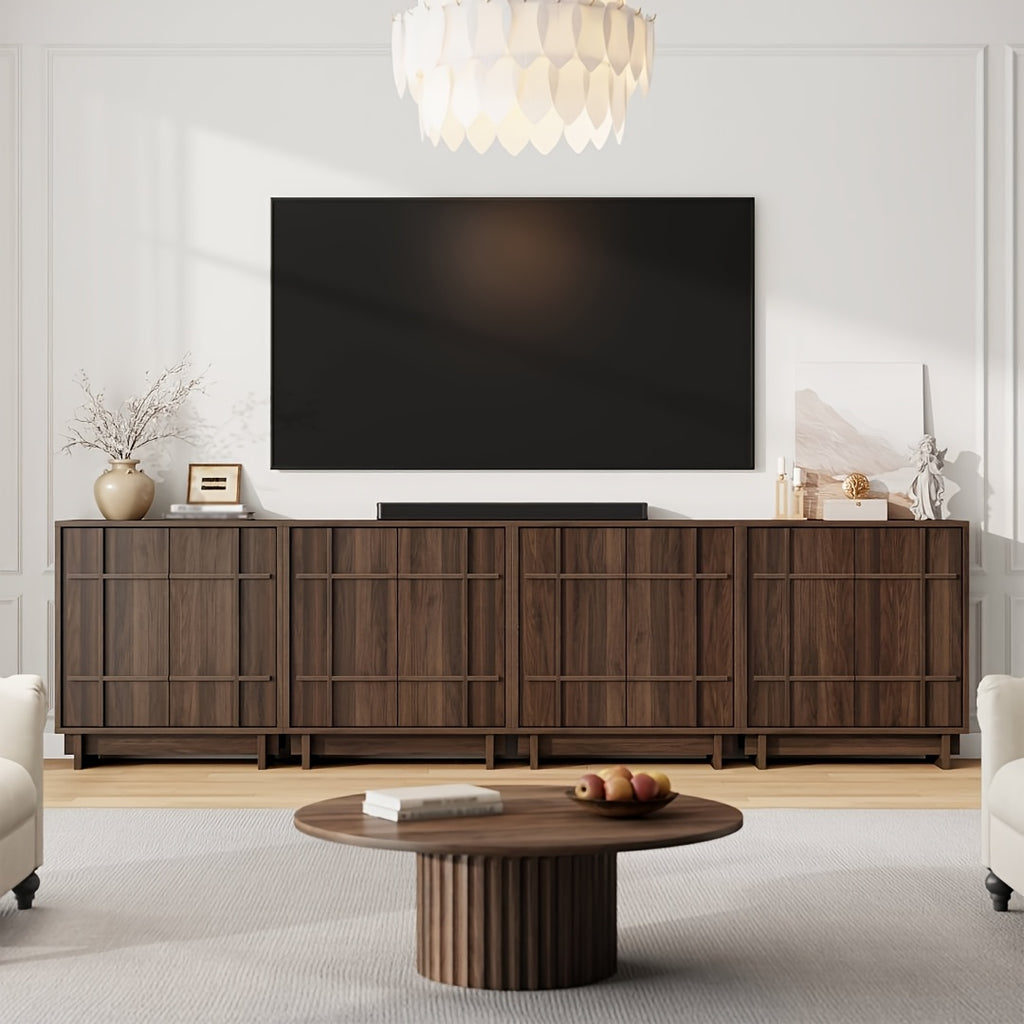 Modern Multi-Functional Sideboard Buffet Cabinet with Adjustable Shelves & Elevated Legs