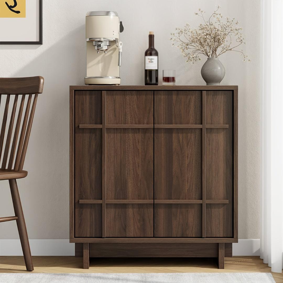 Modern Multi-Functional Sideboard Buffet Cabinet with Adjustable Shelves & Elevated Legs